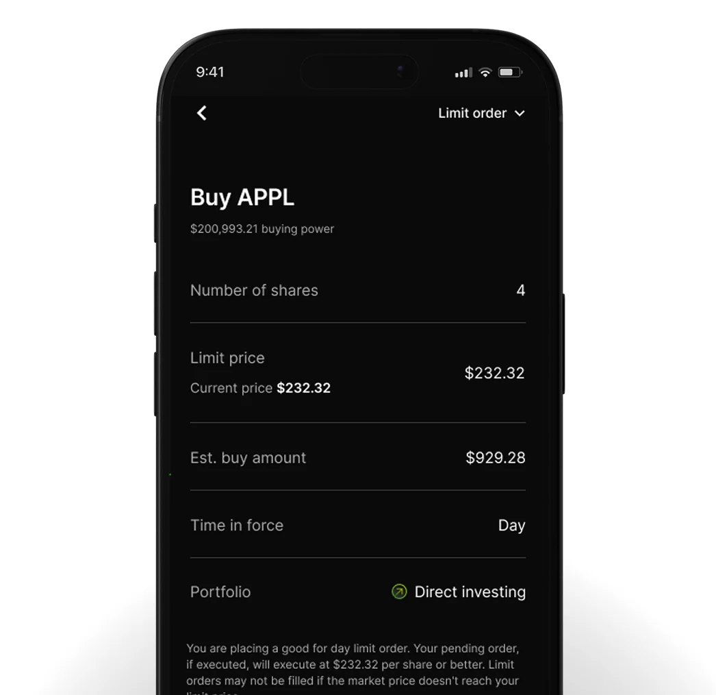Place Market or Limit Order
