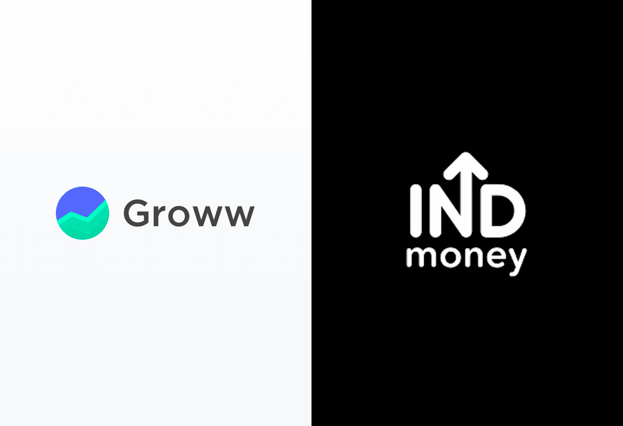 Groww vs INDmoney for US stocks: Groww and INDmoney logos side by side