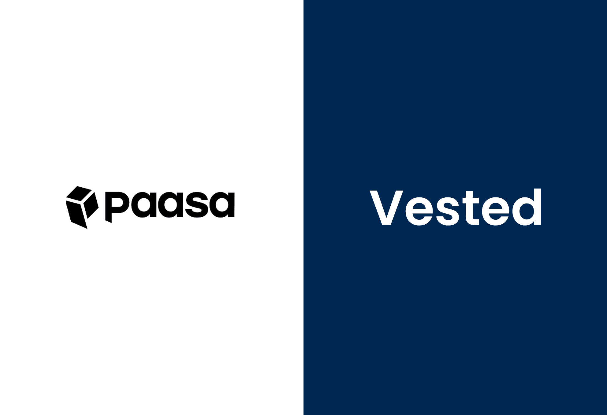 Paasa and Vested Finance logos side by side