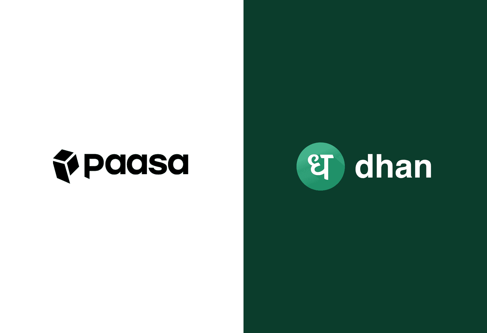 Paasa and Dhan logos side by side